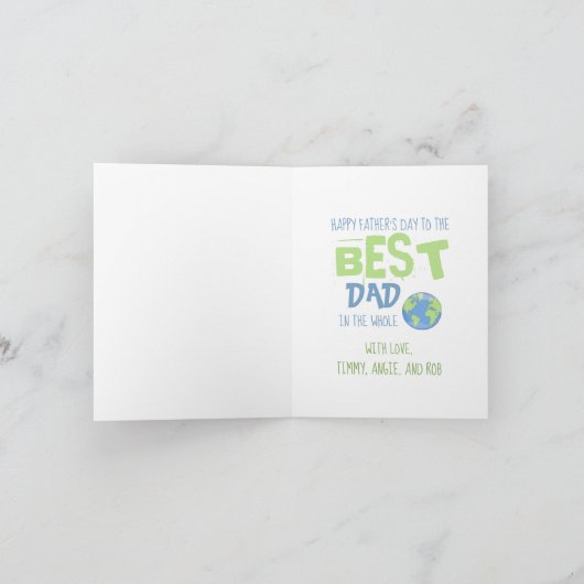 De beste vader van vaderdag Quote World Modern Kaart (Binnen)