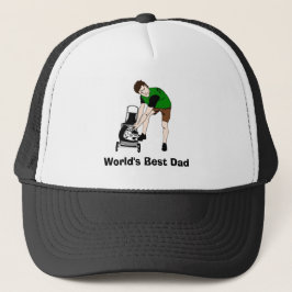 De beste vader van waterverf wereld Fun Father Law Trucker Pet