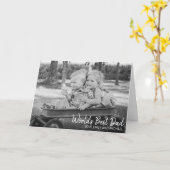 De beste Vaderdag fotokaart voor vader ter wereld Kaart (Gele Bloem)