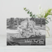 De beste Vaderdag fotokaart voor vader ter wereld Kaart (Staand voorkant)