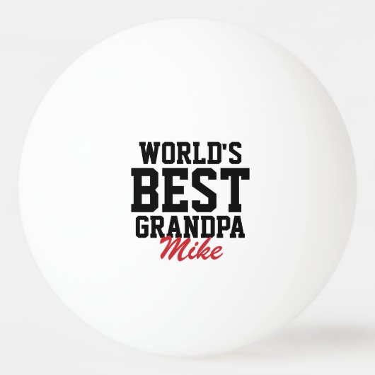 De beste Vaderdag van opa Black en Red ter wereld Pingpongbal (Voorkant)