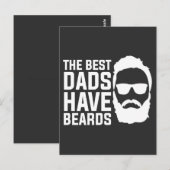 De beste vaders hebben baarden Funny Fathers Day Briefkaart (Voorkant / Achterkant)