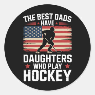 De Beste Vaders Hebben Dochters Die Hockey Spelen, Ronde Sticker