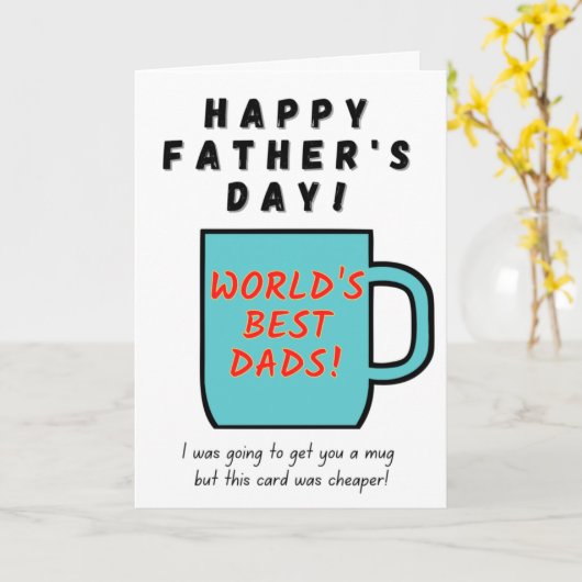 De beste vaders ter wereld - Vaderdag Kaart (Gele Bloem)