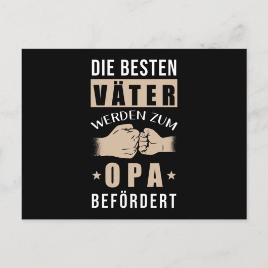 De beste vaders worden opa's briefkaart (Voorkant)