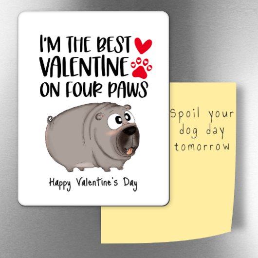 De beste Valentijn op vier poten koelkast Magneet