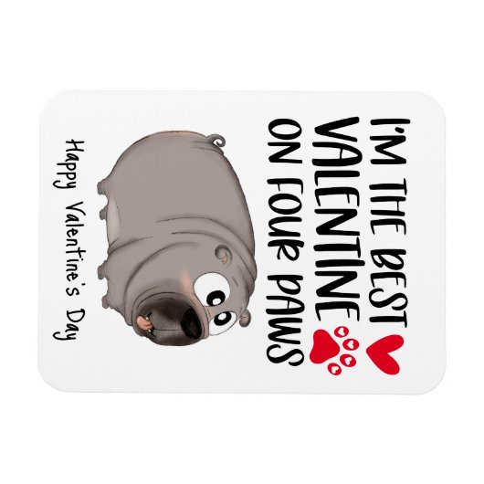 De beste Valentijn op vier poten koelkast Magneet (Horizontaal)