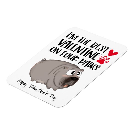 De beste Valentijn op vier poten koelkast Magneet (Linkerzijde)