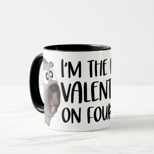 De beste Valentijn op vier poten Mok (Voorkant links)