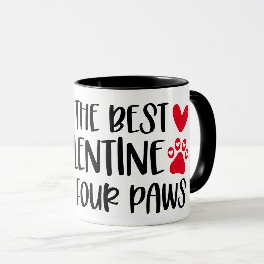 De beste Valentijn op vier poten Mok (Voorkant rechts)