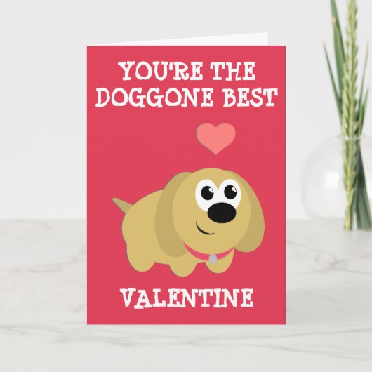 De beste Valentijn van de Doggone Feestdagen Kaart (Voorkant)