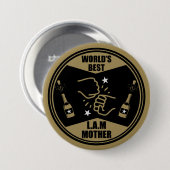 De beste van de wereld als een moeder ronde button 7,6 cm (Voorkant /achterkant)