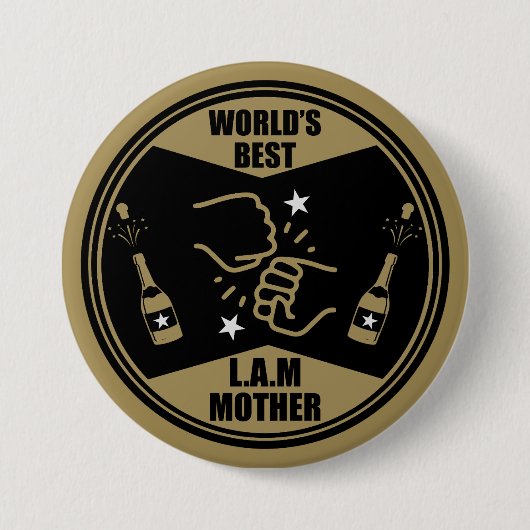 De beste van de wereld als een moeder ronde button 7,6 cm (Voorkant)