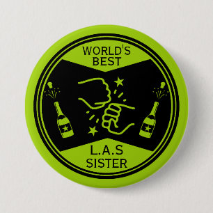 De beste van de wereld als een zus ronde button 7,6 cm