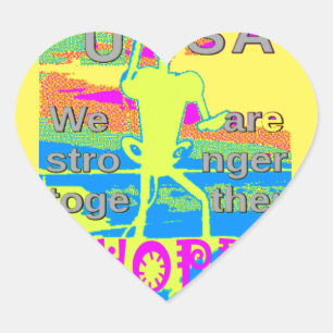 De beste Verenigde Staten hopen samen op een sterk Hart Sticker