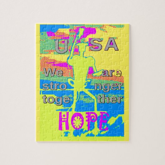De beste Verenigde Staten hopen samen op een sterk Legpuzzel (Verticaal)
