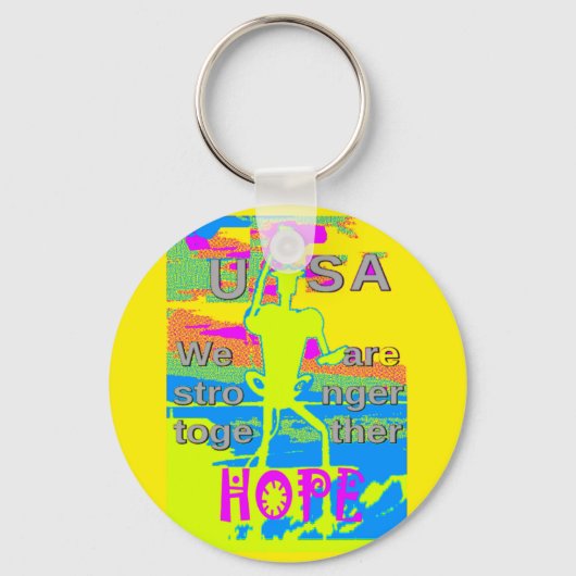 De beste Verenigde Staten hopen samen op een sterk Sleutelhanger (Voorkant)