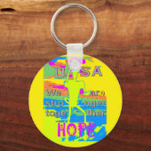 De beste Verenigde Staten hopen samen op een sterk Sleutelhanger (Voorkant)