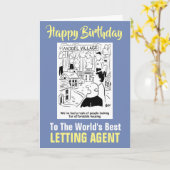 De beste verhuurder ter wereld - Happy Birthday Kaart (Gele Bloem)