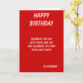 De beste verjaardagskaarten van ex-man kaart (Gele Bloem)