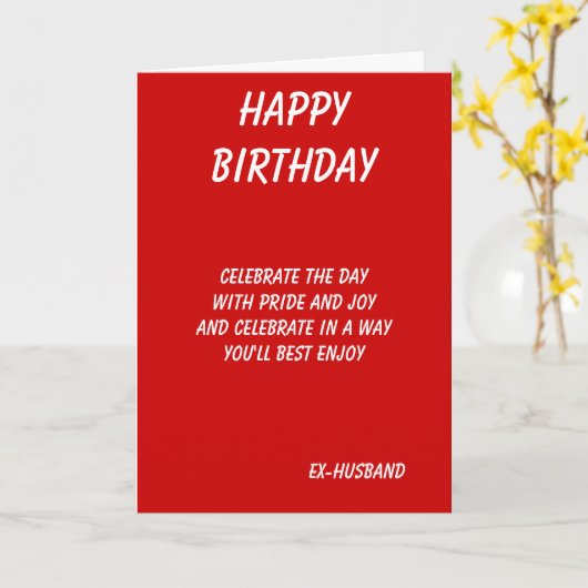 De beste verjaardagskaarten van ex-man kaart (Gele Bloem)