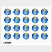 De Beste Verjaardagstaart Ronde Sticker (Vel)