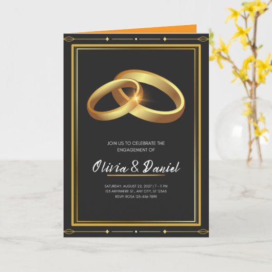 De beste Verloving Kaarten om de Happ te feliciter (Gele Bloem)