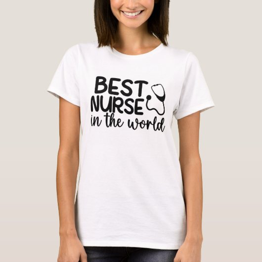 De beste verpleegster ter wereld t-shirt (Voorkant)