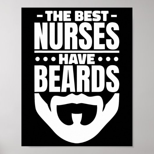 De beste verpleegsters hebben baarden poster (Voorkant)