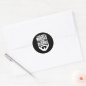 De beste verpleegsters hebben baarden ronde sticker (Envelop)