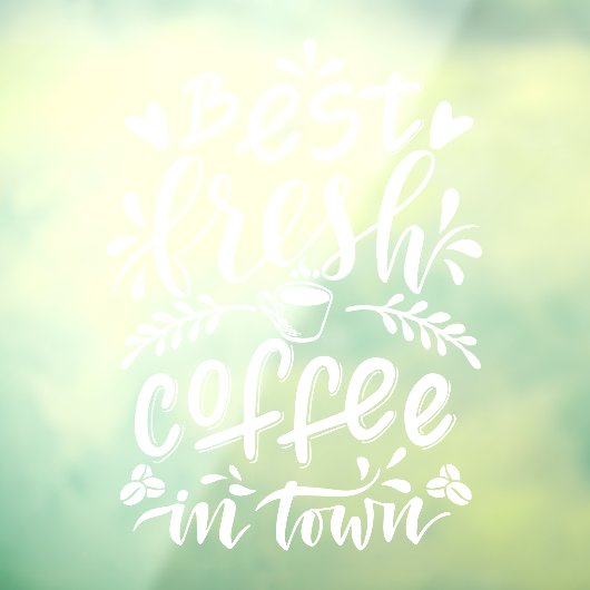 De beste verse koffie in de stad, de supermarkt raamsticker (Vel 3)