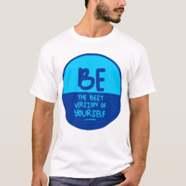 DE BESTE VERSIE VAN JEZELF, blauwe cirkel T-shirt