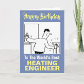 De beste verwarmingstechnicus ter wereld - Happy B Kaart (Voorkant)