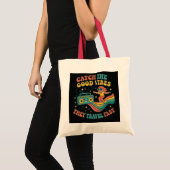 De beste vibes Retro Skateboarder Canvas tas (Voorkant (product))