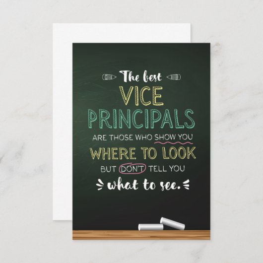 De beste Vice Principals Bedankkaart (Voorkant / Achterkant)
