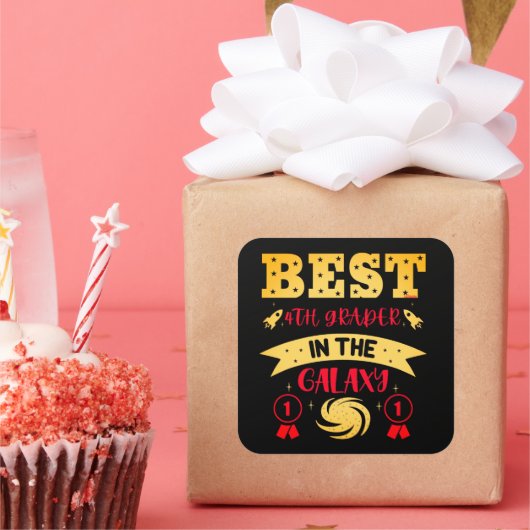 DE BESTE VIDE GRADER IN DE GALAXY grappig Vierkante Sticker (Feest)