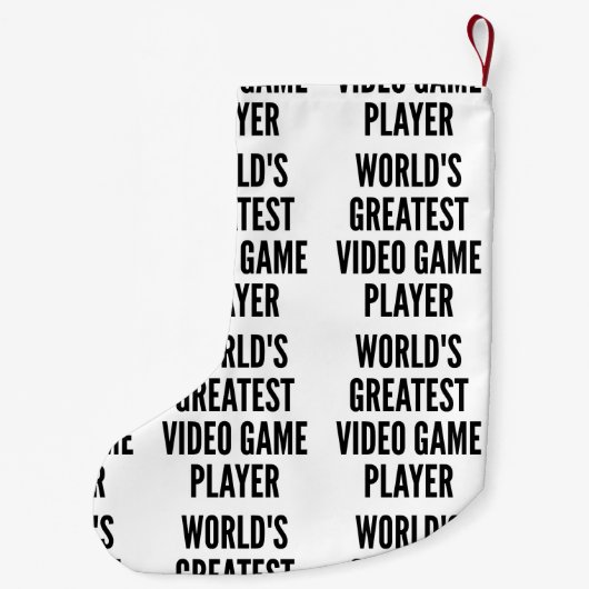 De beste videospelspeler ter wereld kleine kerstsok (Achterkant)