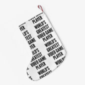 De beste videospelspeler ter wereld kleine kerstsok (Achterkant (Hangend))