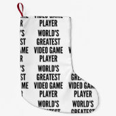 De beste videospelspeler ter wereld kleine kerstsok (Voorkant)