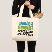 De beste vioolspeler ter wereld grote tote bag (Voorkant (product))
