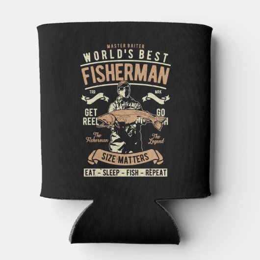 De beste visser ter wereld blikjeskoeler (Achterkant)