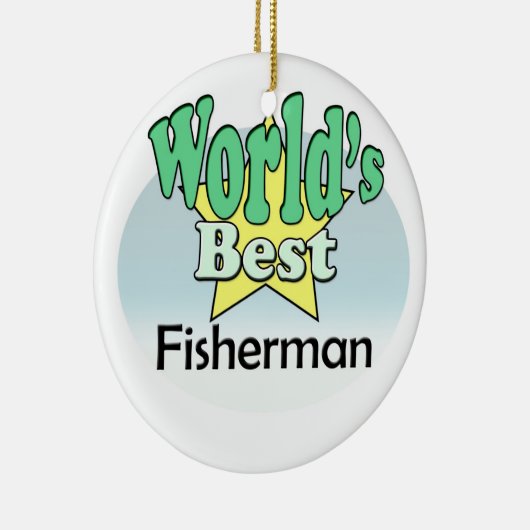 De beste visser ter wereld keramisch ornament (Rechts)