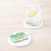 De beste visser ter wereld zandsteen onderzetter (Zijkant)