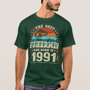 De beste vissers zijn geboren in 1991 in de Vissen T-shirt