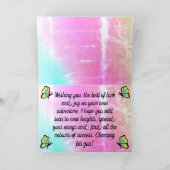 De beste  vlindergeluk Happy Wishes Kaart (Binnen)