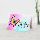 De beste  vlindergeluk Happy Wishes Kaart (Voorkant)
