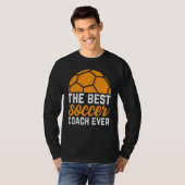 De beste Voetbal coach ooit voetzoeker T-shirt (Voorkant volledig)
