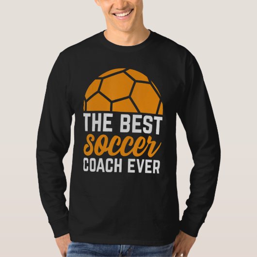 De beste Voetbal coach ooit voetzoeker T-shirt (Voorkant)