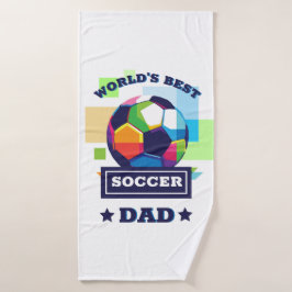 De beste voetbalvader ter wereld | Vaderdag Cadeau Badhanddoek