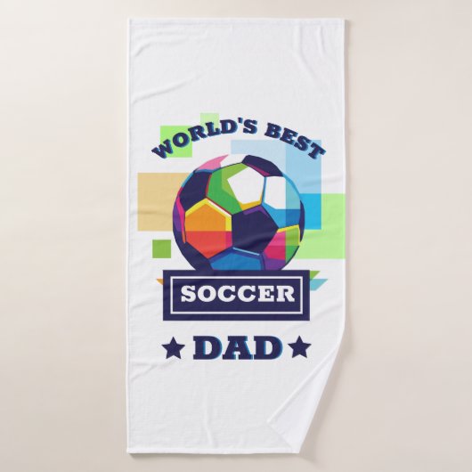 De beste voetbalvader ter wereld | Vaderdag Cadeau Badhanddoek (Badhanddoek)